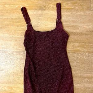 White fox Plum Bodycon Dress